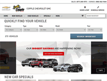 Tablet Screenshot of copplecars.com